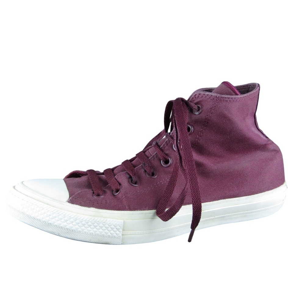 Converse Mid All Star Men Sneaker Shoes Size 9 Medium‎ Maroon Fabric Lace Up